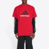 Tricou oversized Balenciaga x adidas „Red” 712398TNVA66278