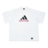 Tricou oversized Balenciaga x adidas „White” 731769TNVA69065