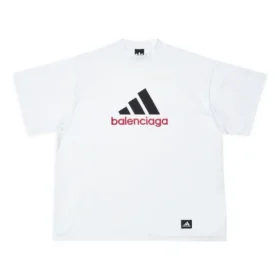 Tricou oversized Balenciaga x adidas „White” 731769TNVA69065