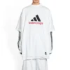Tricou oversized Balenciaga x adidas „White” 731769TNVA69065