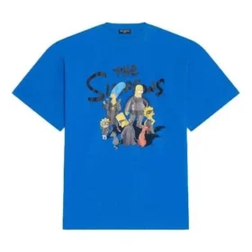 Tricou oversized Balenciaga x The Simpsons „Albastru” 676589TLVG74210