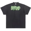 Tricou oversized cu interiorul la exterior din seria Bfrnd „Black Faded” 787358TQVG81083