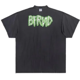 Tricou oversized cu interiorul la exterior din seria Bfrnd „Black Faded” 787358TQVG81083