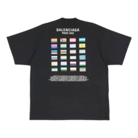 Tricou oversized din bumbac Pride 22 „Black White” 694576TMVO21070