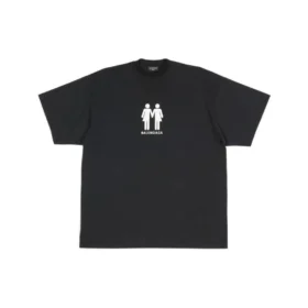 Tricou oversized din bumbac Pride 22 „Black White” 694576TMVO21070