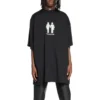 Tricou oversized din bumbac Pride 22 „Black White” 694576TMVO21070