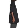 Tricou oversized din bumbac Pride 22 „Black White” 694576TMVO21070