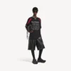 Tricou oversized pentru bărbați Balenciaga | colaborare cu NBA, în negru/multicolor