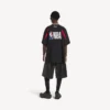 Tricou oversized pentru bărbați Balenciaga | colaborare cu NBA, în negru/multicolor