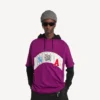 Tricou oversized pentru bărbați Balenciaga | colaborare cu NBA, în nuanța violet