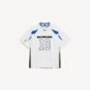 Tricou oversized pentru bărbați Balenciaga | Colaborare NBA, în alb/multicolor
