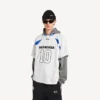 Tricou oversized pentru bărbați Balenciaga | Colaborare NBA, în alb/multicolor