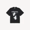 Tricou oversized pentru bărbați „Lady in Shades” în culoarea neagră