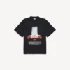 Tricou oversized pentru bărbați „The Door”, negru