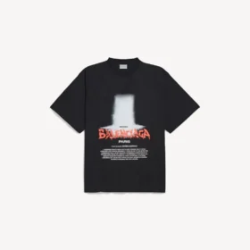 Tricou oversized pentru bărbați „The Door”, negru