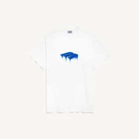 Tricou oversized pentru bărbați „Wet Brush”, de culoare albă