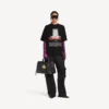 Tricou oversized pentru femei „The Door” în culoarea neagră