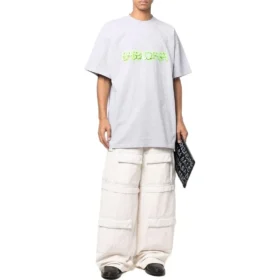 Tricou Oversized Slime „Gri-Verde” 676589TLVF11203