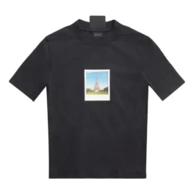 Tricou Paris By Day, croială strâmtă, mărime mică „Black Faded” 745019TOVC71055