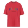 Tricou Paris Love cu imprimeu standard, mânecă scurtă, roșu 594599TGV435640