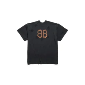 Tricou Paris Moon cu imprimeu dublu pe față, oversized „Black” 791615TQVY22020