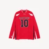 Tricou pentru bărbați Balenciaga | colaborare NBA, cu mâneci lungi și croială oversized, în roșu/multicolor