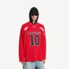 Tricou pentru bărbați Balenciaga | colaborare NBA, cu mâneci lungi și croială oversized, în roșu/multicolor