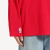 Tricou pentru bărbați Balenciaga | colaborare NBA, cu mâneci lungi și croială oversized, în roșu/multicolor