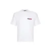 Tricou pentru bărbați Balenciaga cu guler rotund și mâneci scurte, alb 612966TIVD19000