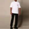 Tricou pentru bărbați Balenciaga cu guler rotund și mâneci scurte, alb 612966TIVD19000