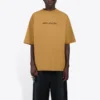 Tricou pentru bărbați Balenciaga cu guler rotund, imprimeu cu litere și mâneci scurte, de culoare kaki 620969TIV509605