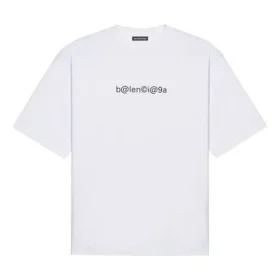 Tricou pentru bărbați Balenciaga cu guler rotund, imprimeu cu litere, mânecă scurtă, alb 620969TIV509040 Tricou pentru bărbați Balenciaga cu guler rotund, imprimeu cu litere, mânecă scurtă, alb 620969TIV509040