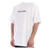 Tricou pentru bărbați Balenciaga cu guler rotund, imprimeu cu litere, mânecă scurtă, alb 620969TIV509040