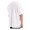 Tricou pentru bărbați Balenciaga cu guler rotund, imprimeu cu litere, mânecă scurtă, alb 620969TIV509040