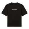 Tricou pentru bărbați Balenciaga cu guler rotund, imprimeu cu litere, mânecă scurtă, negru 620969TIV501070