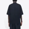 Tricou pentru bărbați Balenciaga cu guler rotund, imprimeu cu litere, mânecă scurtă, negru 620969TIV501070