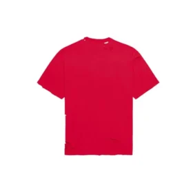 Tricou pentru bărbați Balenciaga cu imprimeu alfabetic, guler rotund, mâneci scurte, roșu 651795TKVB86295