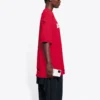 Tricou pentru bărbați Balenciaga cu imprimeu alfabetic, guler rotund, mâneci scurte, roșu 651795TKVB86295