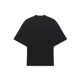 Tricou pentru bărbați Balenciaga cu imprimeu de alergare și logo, croială largă, mânecă scurtă, negru 641614TJVK61070 Tricou pentru bărbați Balenciaga cu imprimeu de alergare și logo, croială largă, mânecă scurtă, negru 641614TJVK61070