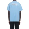 Tricou pentru bărbați Balenciaga cu imprimeu de Political Campaign, guler rotund, mânecă scurtă, albastru 570803TBV425840