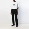 Tricou pentru bărbați Balenciaga cu imprimeu logo, guler rotund și mâneci scurte, alb 583214TFV652569