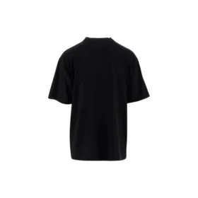 Tricou pentru bărbați Balenciaga cu imprimeu logo supradimensionat, stil retro, cu umeri coborâți și mâneci scurte, negru 620969TIVA11000 Tricou pentru bărbați Balenciaga cu imprimeu logo supradimensionat, stil retro, cu umeri coborâți și mâneci scurte, negru 620969TIVA11000