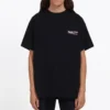 Tricou pentru bărbați Balenciaga cu imprimeu, mânecă scurtă, negru 570803TAV441000