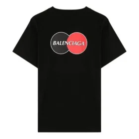 Tricou pentru bărbați Balenciaga cu logo imprimat pe piept, guler rotund și mâneci scurte, negru 620967TIV791000 Tricou pentru bărbați Balenciaga cu logo imprimat pe piept, guler rotund și mâneci scurte, negru 620967TIV791000