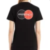 Tricou pentru bărbați Balenciaga cu logo imprimat pe piept, guler rotund și mâneci scurte, negru 620967TIV791000