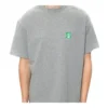 Tricou pentru bărbați Balenciaga cu logo imprimat pe piept, mânecă scurtă, gri 594579THV631300