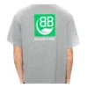 Tricou pentru bărbați Balenciaga cu logo imprimat pe piept, mânecă scurtă, gri 594579THV631300