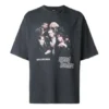 Tricou pentru bărbați Balenciaga din seria Speed Hunter, cu logo imprimat, stil retro, croială largă, mânecă scurtă, negru 541877TCV381055