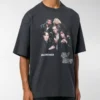 Tricou pentru bărbați Balenciaga din seria Speed Hunter, cu logo imprimat, stil retro, croială largă, mânecă scurtă, negru 541877TCV381055
