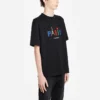 Tricou pentru bărbați Balenciaga Paris Love, cu imprimeu, mânecă scurtă, negru 594579TGV431000